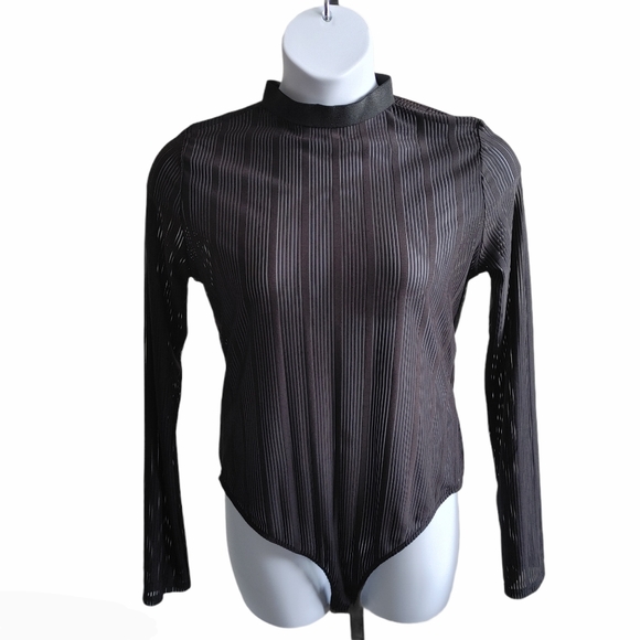 Oh Yes Tops - NWOT Junior Plus Black Stretchy Bodysuit